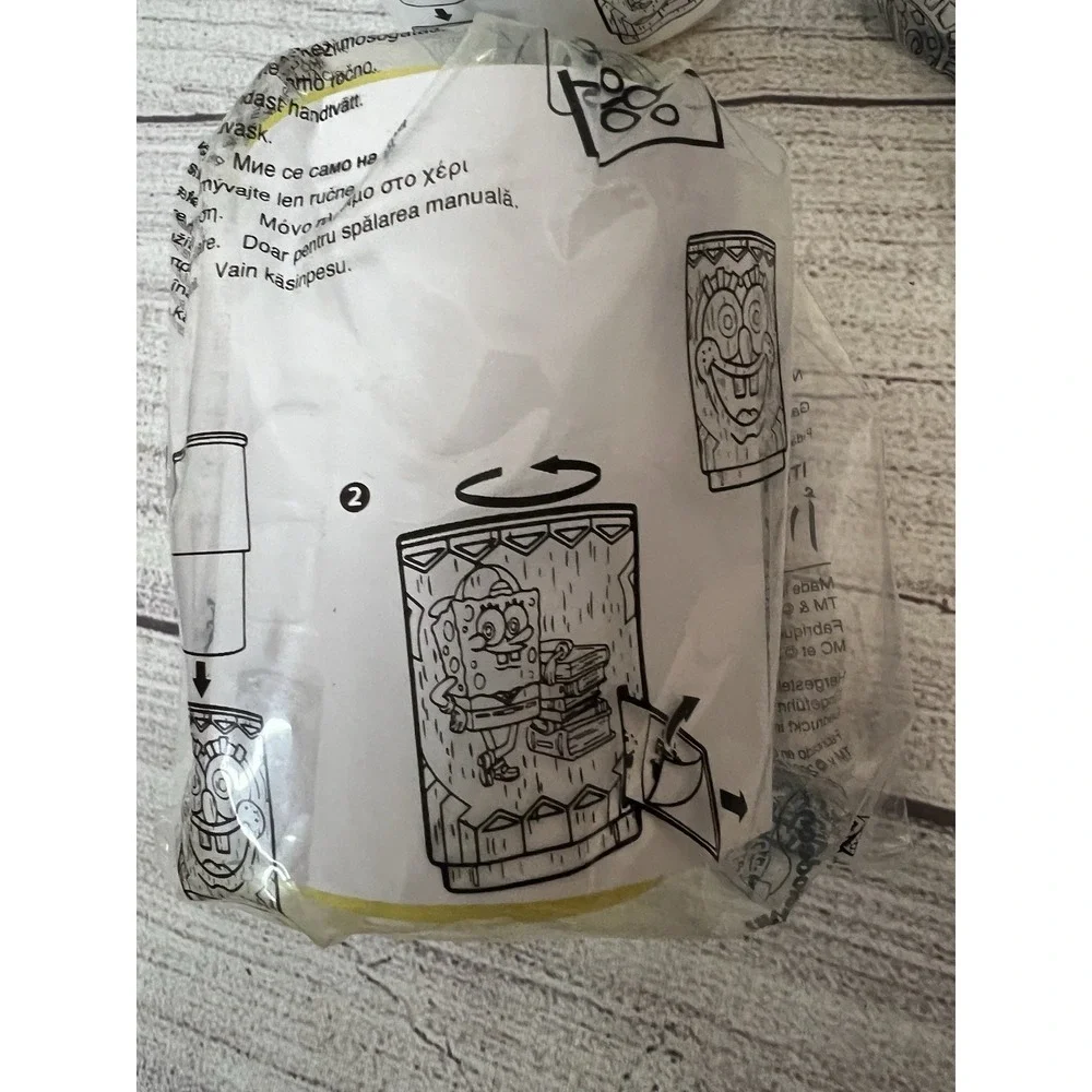 NWT Burger King SpongeBob And Gary Cups with Stickers Unopened - Picture 3 of 4